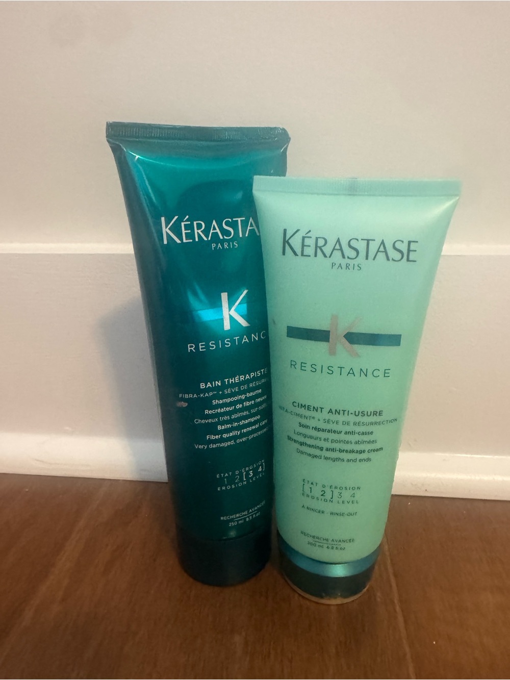 Kérastase Resistance Hair Care Duo - Full Size - NWT - shampoo and anti breakage